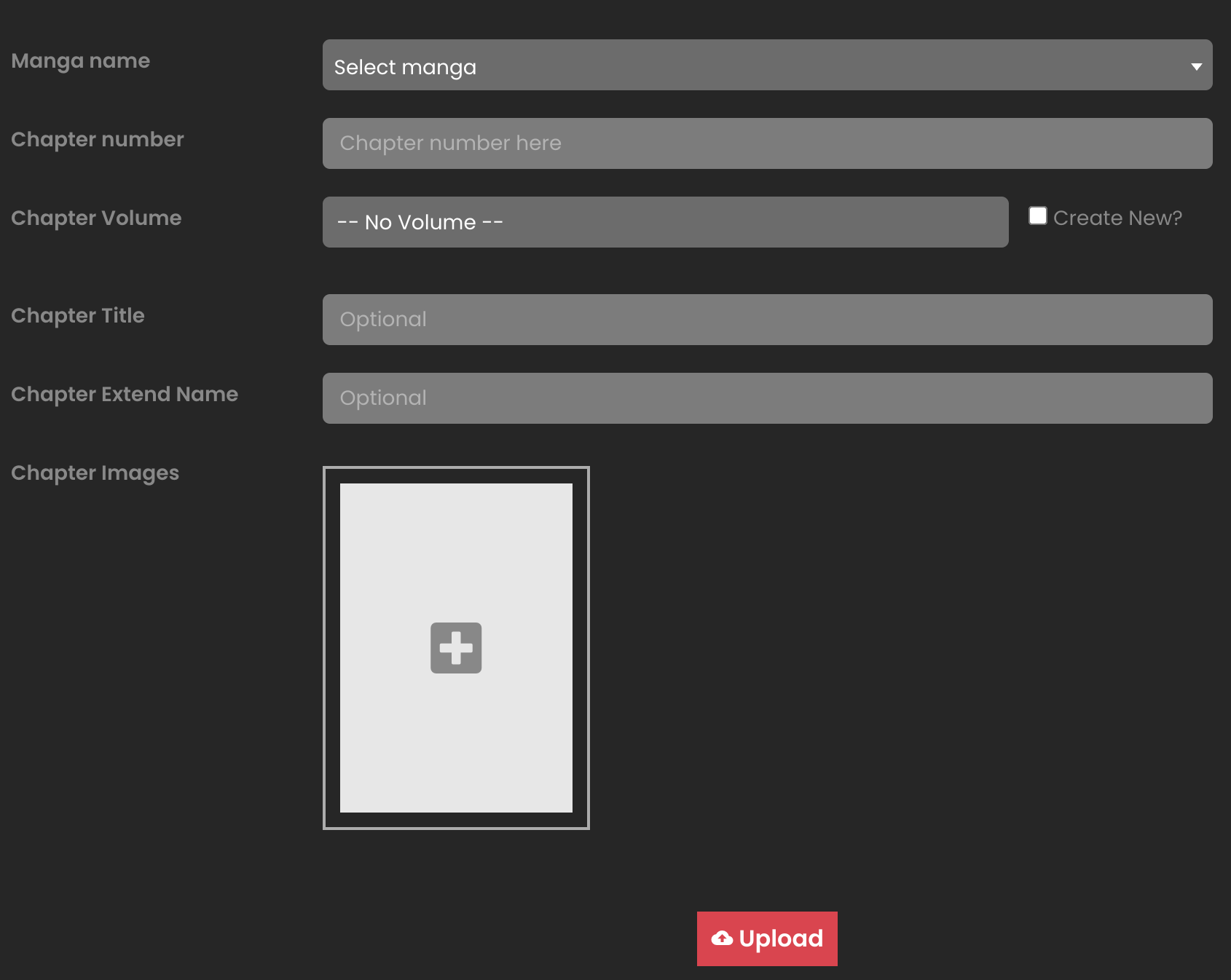 Uploaded Mangas list